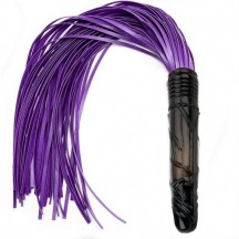 Фиолетовая БДСМ плеть с черным фаллосом 66 см