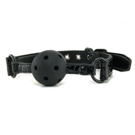 Дизайнерский дышащий черный кляп Ball Gag Дизайнерский дышащий черный кляп Ball Gag