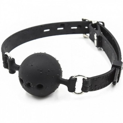 Дышащий силиконовый кляп Plug the ball с диаметром шарика 3 см Дышащий силиконовый кляп Plug the ball с диаметром шарика 3 см