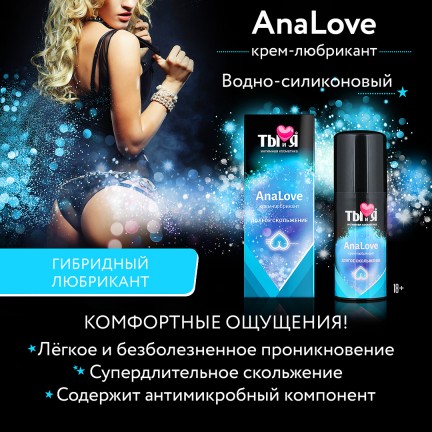 Анальная силиконовая смазка AnaLove прозрачная 50 мл