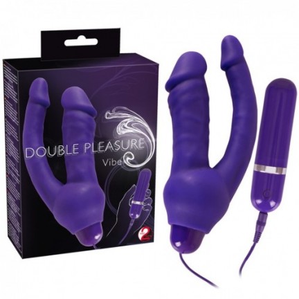 Двойной вибратор фиолетового цвета Double Pleasure