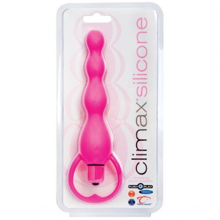 Розовая елочка с вибрацией Silicone Vibrating Bum Beads