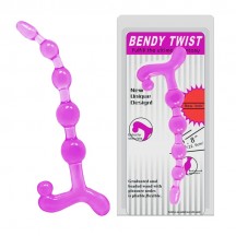 Анальная цепочка Bendy Twist розовая