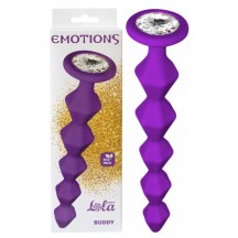 Анальная цепочка с кристаллом Emotions Buddy Purple