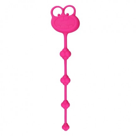 Анальная цепочка розовая Silicone Frog Anal Beads-Pink