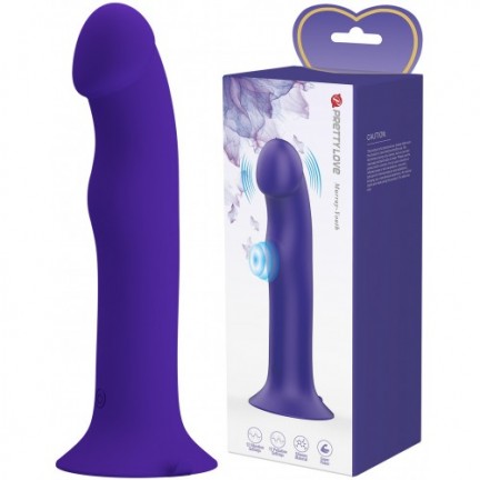 Универсальный фиолетовый вибратор с мощной присоской и пульсацией Murray Youth 19 см