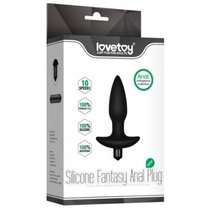 Анальная пробка с вибрацией Silicone Fantasy Anal Plug