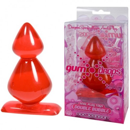 Анальная пробка Gum Drops Double Bubble Red