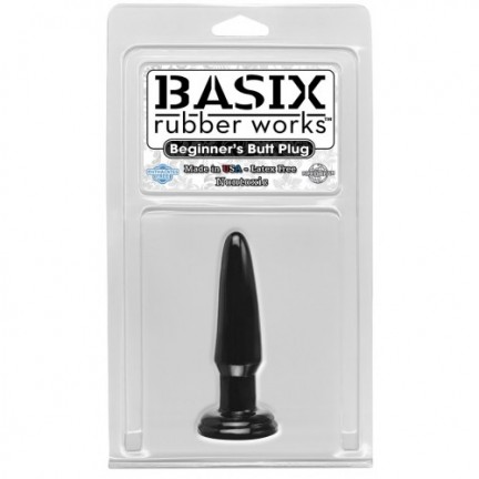 Анальная пробка Basix Rubber Works Beginners Butt Plug Black