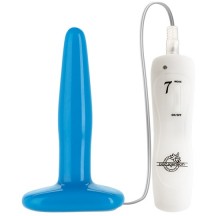 Анальная пробка Glo Vibrating Slim blue