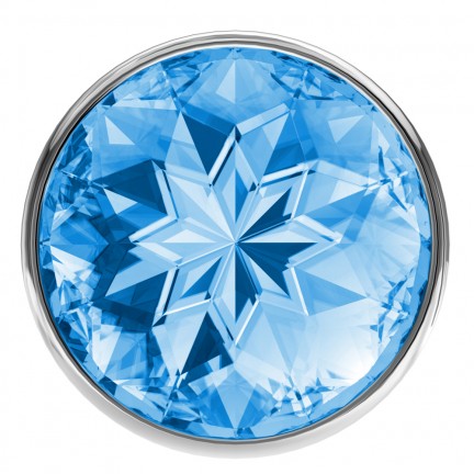 Анальная пробка Diamond Light blue Sparkle Large Lola
