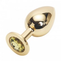 Стальная пробка Jewelry Plug Medium Gold жёлтая