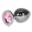 Click to see more details on Анальная пробка из стали с кристаллом розового цвета Silver Clear Rosebud L Анальная пробка из стали с кристаллом розового цвета Silver Clear Rosebud L