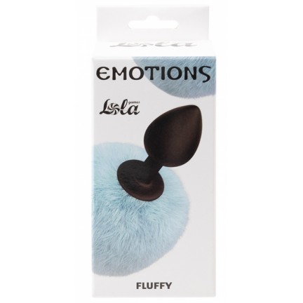 Анальная пробка с хвостиком Emotions Fluffy Blue