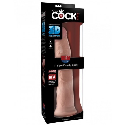 Фаллоимитатор без мошонки на присоске King Cock Plus Triple Density 25,4 см