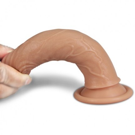 Фаллос на присоске 7 Dual-Layered Silicone Cock мулат