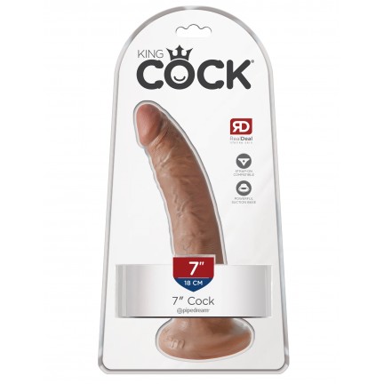 Фаллоимитатор King Cock 7 in Cock с присоской мулат