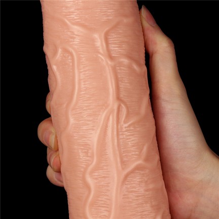 Большой фаллос без мошонки на присоске Lovetoy Realistic Long Dildo 28 см