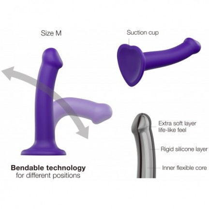 Фаллоимитатор Strap-On-Me Dildo Dual Density Semi-Realistic M фиолетовый 18 см Фаллоимитатор Strap-On-Me Dildo Dual Density Semi-Realistic M фиолетовый 18 см