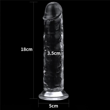 Прозрачный фаллоимитатор Lovetoy Flawless Clear Dildo 18 см