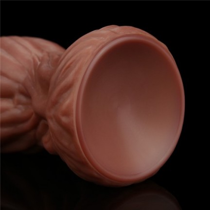 Фаллоимитатор с ярко выраженным рельефом и градиентом Lovetoy Silicone Cock 25 см