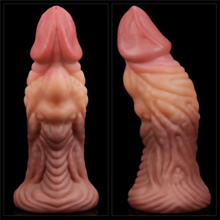 Широкий фаллос с ярко выраженным рельефом и большой головкой Lovetoy Silicone Cock 18 см