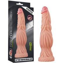 Фаллоимитатор с ярко выраженным рельефом Lovetoy Silicone Cock 25 см