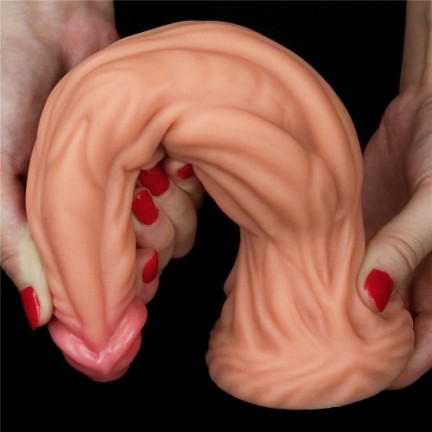 Фаллоимитатор с ярко выраженным рельефом Lovetoy Silicone Cock 25 см