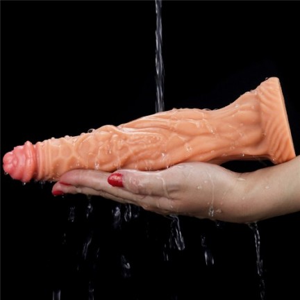 Фаллоимитатор с ярко выраженным рельефом Lovetoy Silicone Cock 25 см