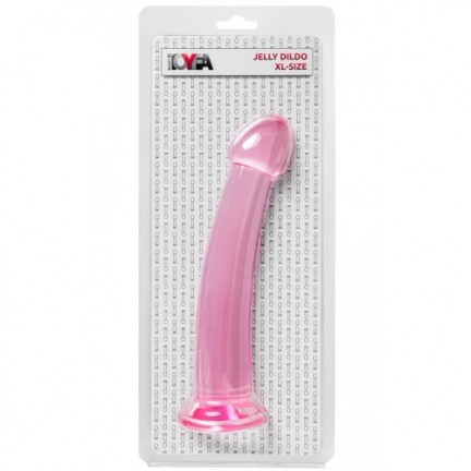 Розовый фаллоимитатор Jelly Dildo XL Toyfa Basic 22 см