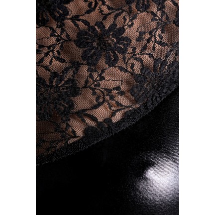 Платье Glossy Lulu из материала Wetlook черное, размер S