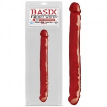 Двухсторонний фаллоимитатор Basix Rubber Works 12 in Double Dong Red