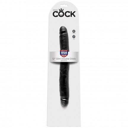 Двухсторонний фаллоимитатор King Cock 12 Dildo Black