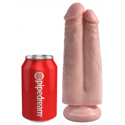 Двойной фаллос на присоске King Cock Two Cocks One Hole Light 20 см Двойной фаллос на присоске King Cock Two Cocks One Hole Light 20 см