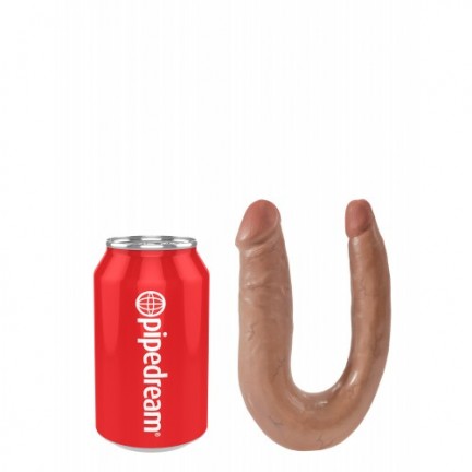 Двойной фаллос King Cock U-Shaped Small Double Trouble Tan