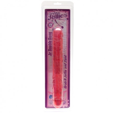 Двухсторонний розовый фаллос Crystal Jellies 12in Двухсторонний розовый фаллос Crystal Jellies 12in