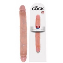 Двухсторонний фаллос King Cock 12 in Slim Double Dildo телесный