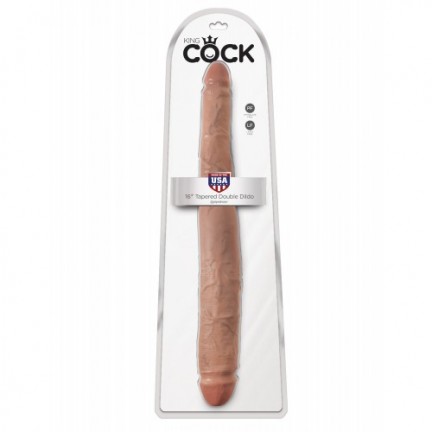 Двухсторонний фаллоимитатор King Cock 16 Tapered Double Dildo