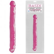 Двухсторонний фаллоимитатор Basix Rubber Works 12 in Double Dong Pink