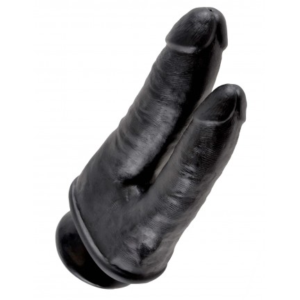 Двойной фаллоимитатор с присоской King Cock Double Penetrator Black