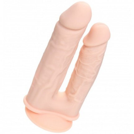 Двойной фаллоимитатор с присоской RealStick Silicone Armie H 19 см