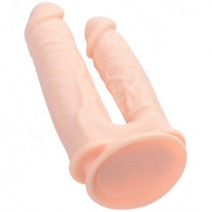 Двойной фаллоимитатор с присоской RealStick Silicone Armie H 19 см