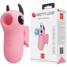 Насадка на палец Pretty Love Magic Devil с электро и вакуумно-волновой стимуляцией