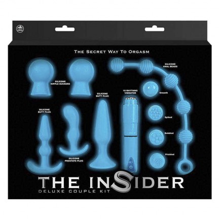 Набор игрушек для анальной стимуляции The Insider Set Deluxe Couple Kit голубой