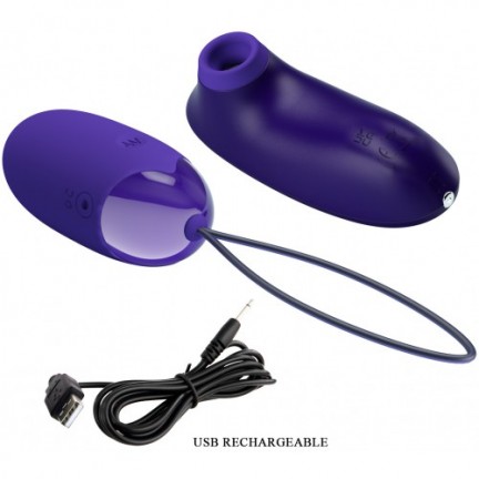 Набор Pretty Love Orthus-Youth с вакуумно-волновым стимулятором и виброяйцом с пультом ДУ