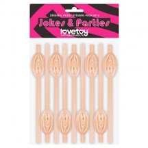 Трубочки Original Pussy Straws – Pack of 9 бежевые