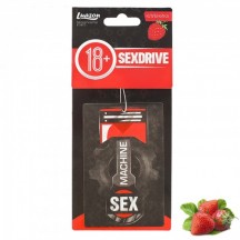 Ароматизатор в авто бумажный Sexdrive Секс-машина с ароматом клубники