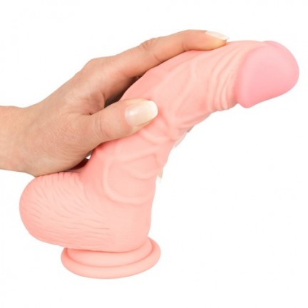 Фаллоимитатор реалистик с загнутой голвкой Medical Silicone Dildo 20 см