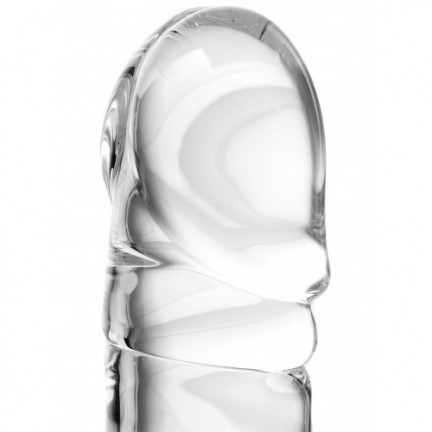Реалистичный фаллос из прозрачного стекла Sexus Glass 20 см