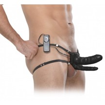 Страпон FF Vibrating Double Penetrator Black